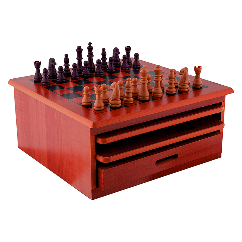 10-in-1 Wooden Classic Popular Games Set