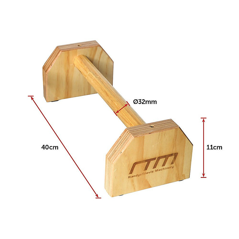 Wooden Parallette Bars for Push Up & Dip Workouts
