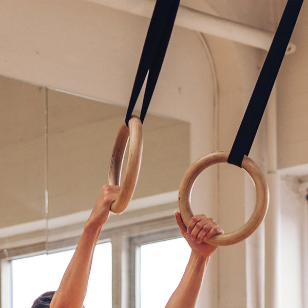Wooden Gymnastic Olympic Rings for Strength Training