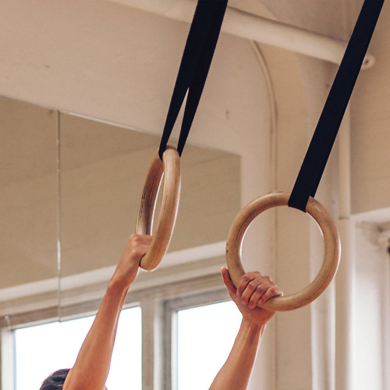 Wooden Gymnastic Olympic Rings for Strength Training