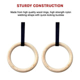 Wooden Gymnastic Olympic Rings for Strength Training