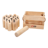 Wooden Outdoor Number Toss Game Set with Carry Case