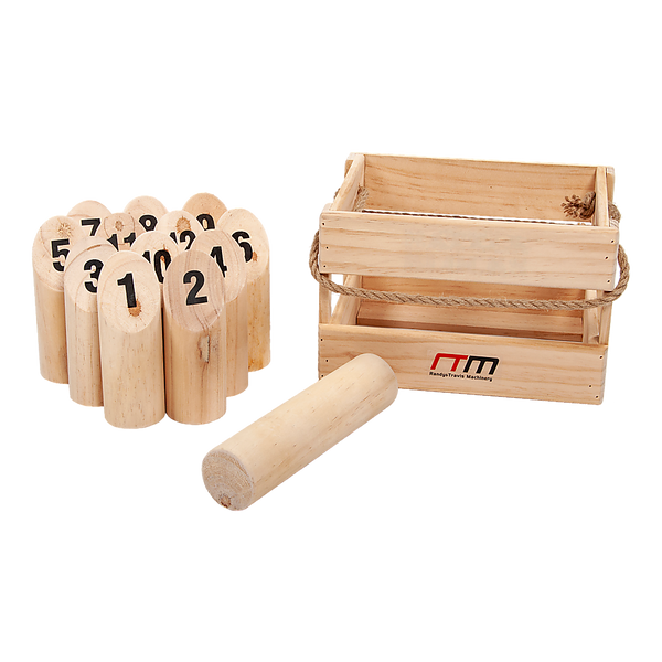 Wooden Outdoor Number Toss Game Set with Carry Case
