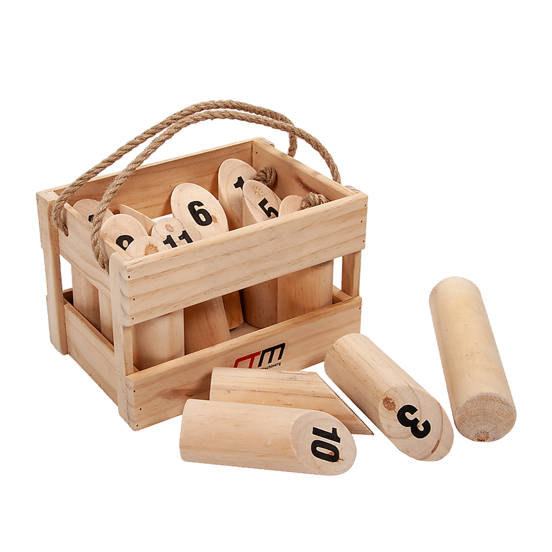 Wooden Outdoor Number Toss Game Set with Carry Case