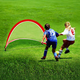 2pc Portable Kids Soccer Goal Set with Field Marker Cones