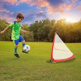 2pc Portable Kids Soccer Goal Set with Field Marker Cones