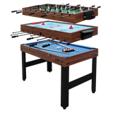 3-in-1 Combo Games Table with Foosball, Hockey and Pool (Wood finish - 4Ft / 1.22m)