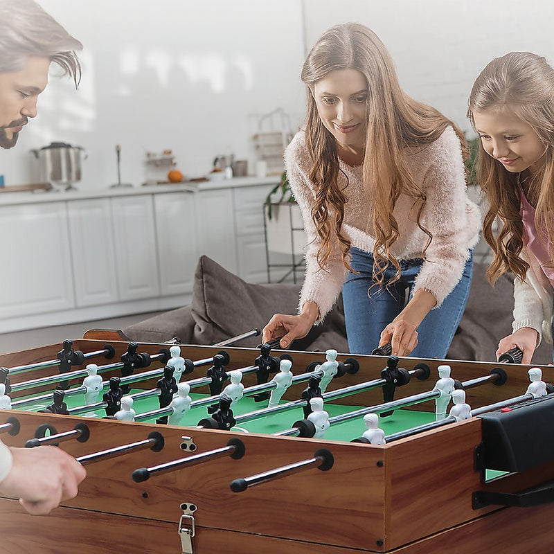 3-in-1 Combo Games Table with Foosball, Hockey and Pool (Wood finish - 4Ft / 1.22m)
