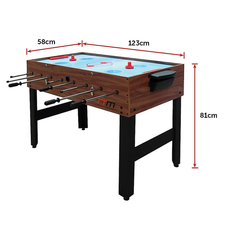 3-in-1 Combo Games Table with Foosball, Hockey and Pool (Wood finish - 4Ft / 1.22m)