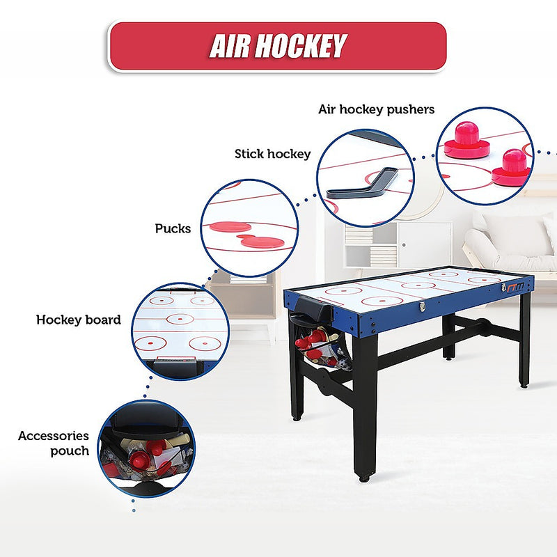 12-in-1 Combo Games Table inc. Foosball, Basketball, Hockey, Pool, Table Tennis & More (4Ft / 1.22m)