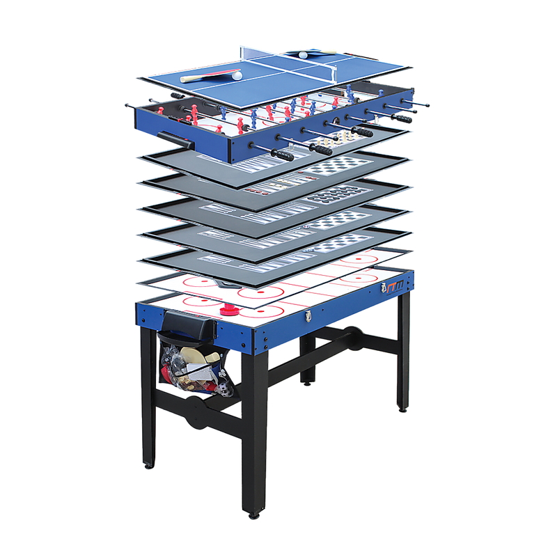 12-in-1 Combo Games Table inc. Foosball, Basketball, Hockey, Pool, Table Tennis & More (4Ft / 1.22m)