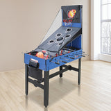 12-in-1 Combo Games Table inc. Foosball, Basketball, Hockey, Pool, Table Tennis & More (4Ft / 1.22m)