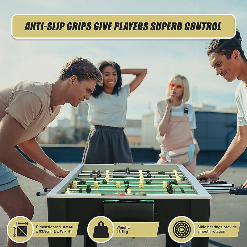 Foosball Table - Soccer Playroom Game (Black Finish - 4Ft / 1.22m)