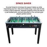 Foosball Table - Soccer Playroom Game (Black Finish - 4Ft / 1.22m)