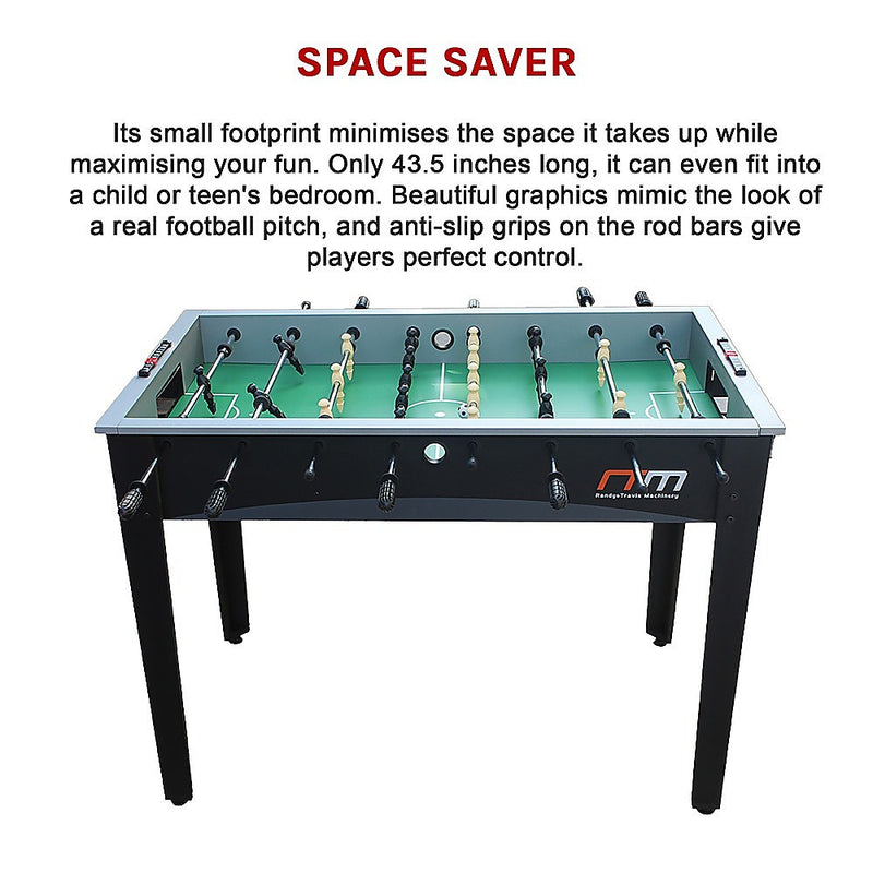 Foosball Table - Soccer Playroom Game (Black Finish - 4Ft / 1.22m)