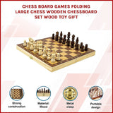 Chess Board Games Folding Large Chess Wooden Chessboard Set Wood Toy Gift