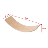 Wooden Seesaw Balance Board - Gymnastics/Yoga/Fun (Natural Wood)