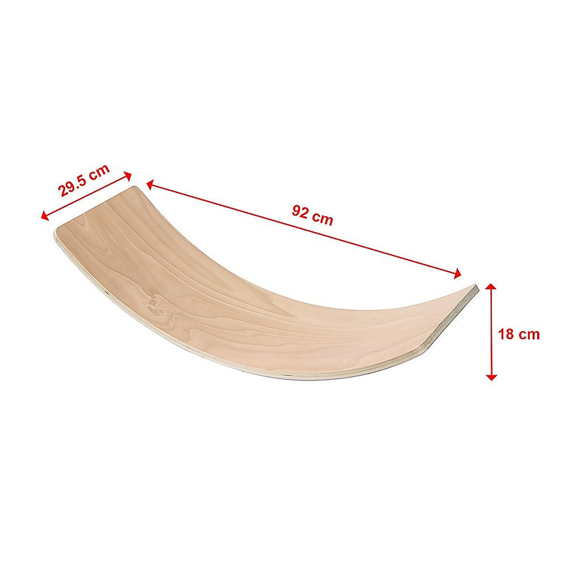 Wooden Seesaw Balance Board - Gymnastics/Yoga/Fun (Natural Wood)