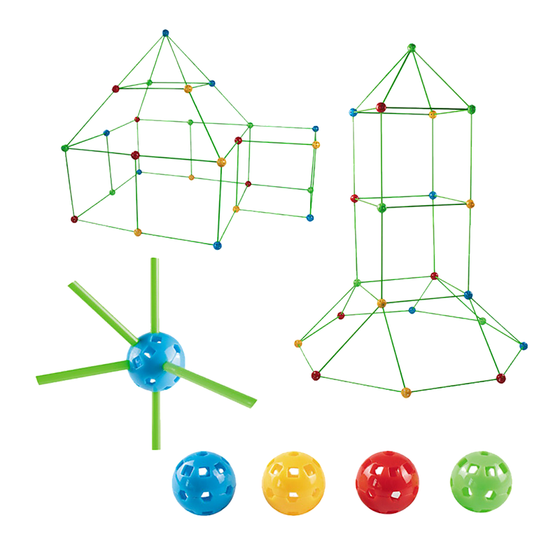 Kids Indoor Construction Fort/Tent Building Kit - 217pcs