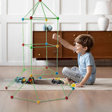Kids Indoor Construction Fort/Tent Building Kit - 217pcs