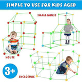 Kids Indoor Construction Fort/Tent Building Kit - 217pcs