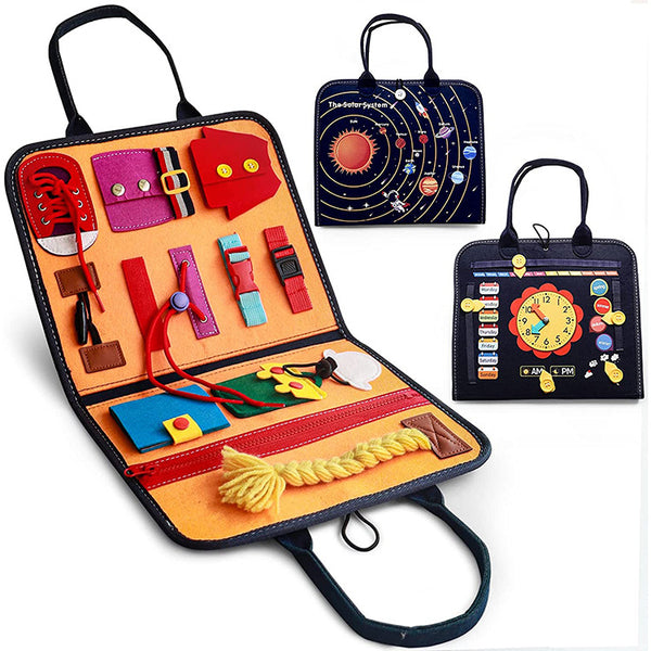 Montessori Busy Board - Sensory Activity Kit for Early Learning