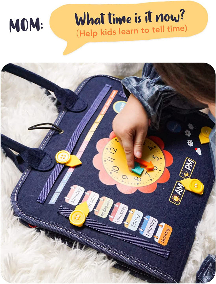 Montessori Busy Board - Sensory Activity Kit for Early Learning