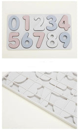 Colourful Silicone Early Learning Number Puzzle Board for Kids – Food-Grade Silicone, Safe and Durable, Montessori Educational Toy