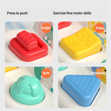 Transportation Shape Sorter Toy - Educational Toy for Toddlers 18 Months and Above - Interactive Colorful Button Press Toy
