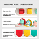 Transportation Shape Sorter Toy - Educational Toy for Toddlers 18 Months and Above - Interactive Colorful Button Press Toy