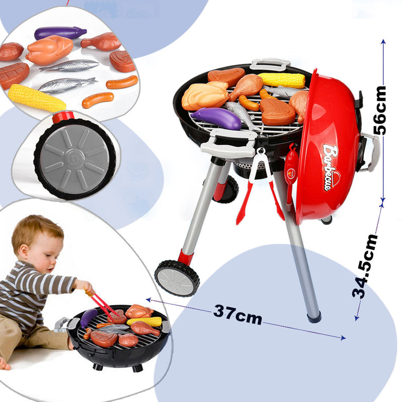 Kids Pretend Weber BBQ Cooking Playset with Utensils and Food