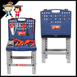 Kids Tool Box Work Bench with Battery Operated Drill Set and Accessories