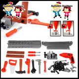 Kids Tool Box Work Bench with Battery Operated Drill Set and Accessories