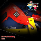 Kids Tool Box Work Bench with Battery Operated Drill Set and Accessories